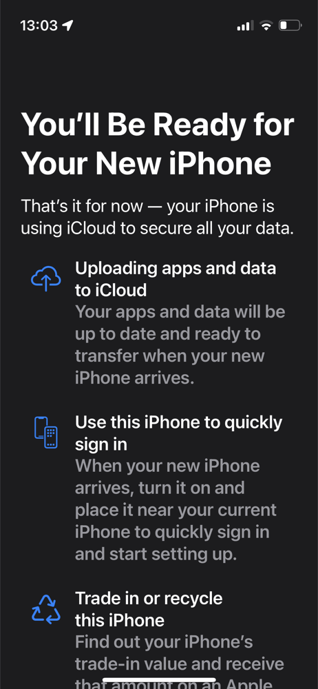 How to use temporary iCloud storage to upgrade an iPhone